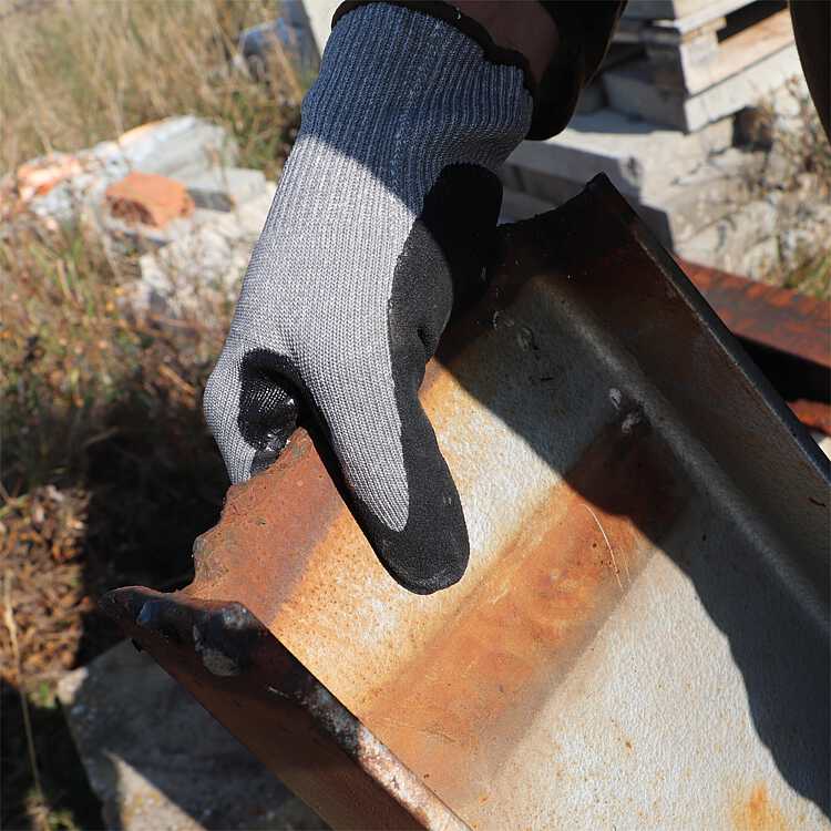 Produktbild von 2 Paar ASATEX Schnittschutzhandschuhe Stufe 3 – Polyurethan, Grau, Für Glas & Metallarbeiten